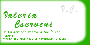 valeria cserveni business card